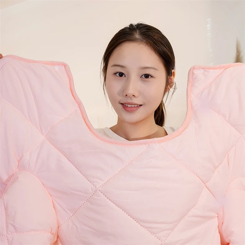 Wearable Fleece Blanket with Sleeves – Sherpa Hoodie