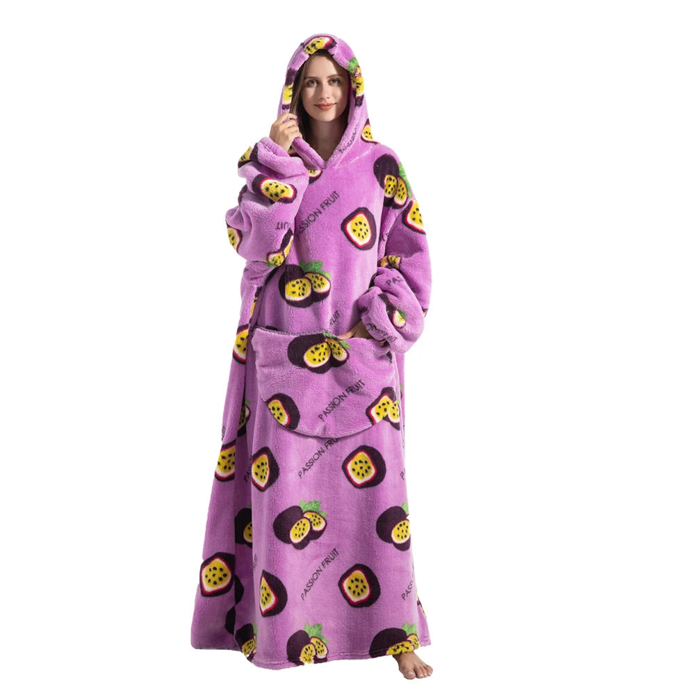 Oversized Wearable Blanket Hoodie – Super Warm Hooded Sweatshirt