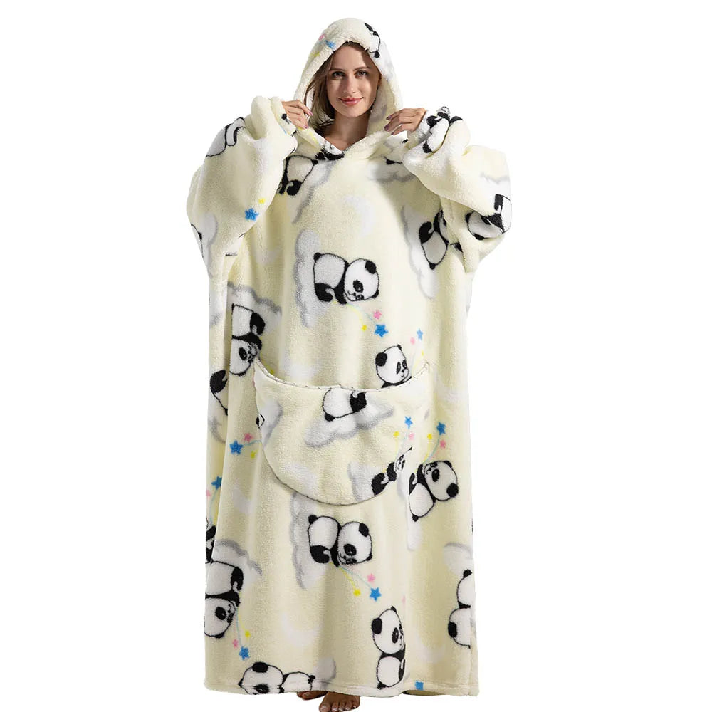 Oversized Wearable Blanket Hoodie – Super Warm Hooded Sweatshirt