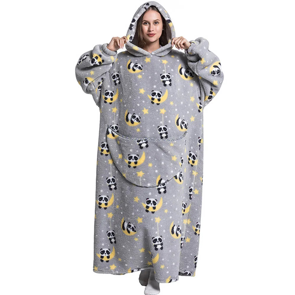Oversized Wearable Blanket Hoodie – Super Warm Hooded Sweatshirt