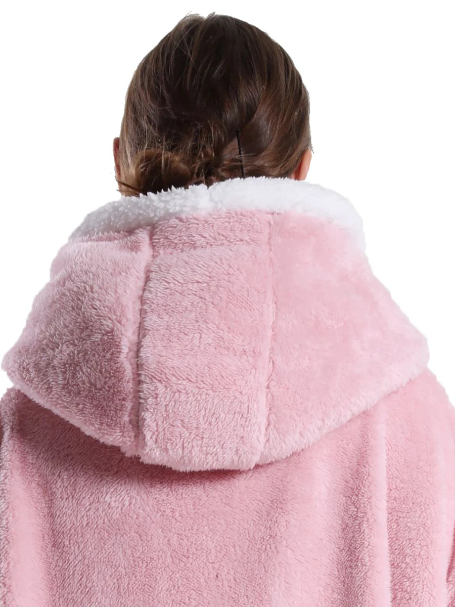 Oversized Hooded Blanket with Sleeves - Extra Long