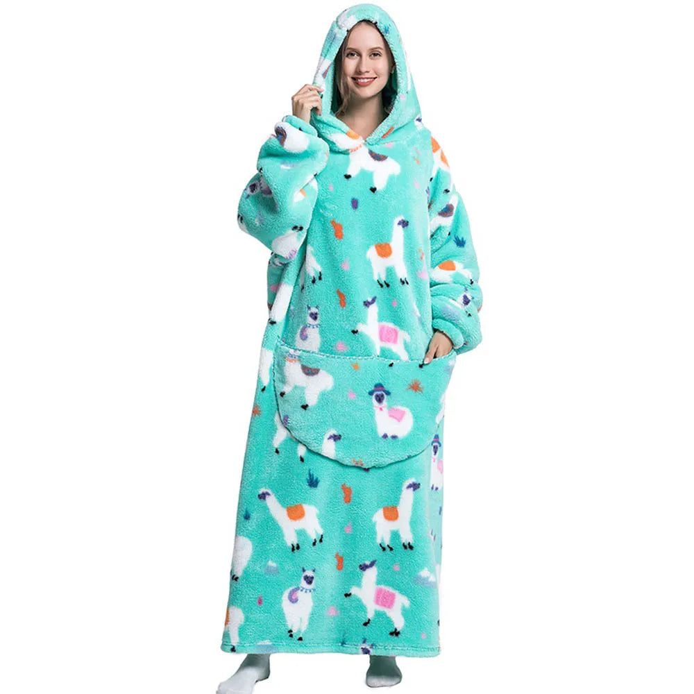 Oversized Wearable Blanket Hoodie – Super Warm Hooded Sweatshirt