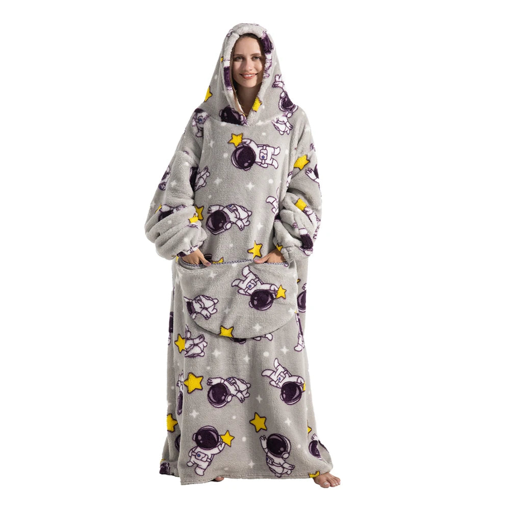 Oversized Wearable Blanket Hoodie – Super Warm Hooded Sweatshirt