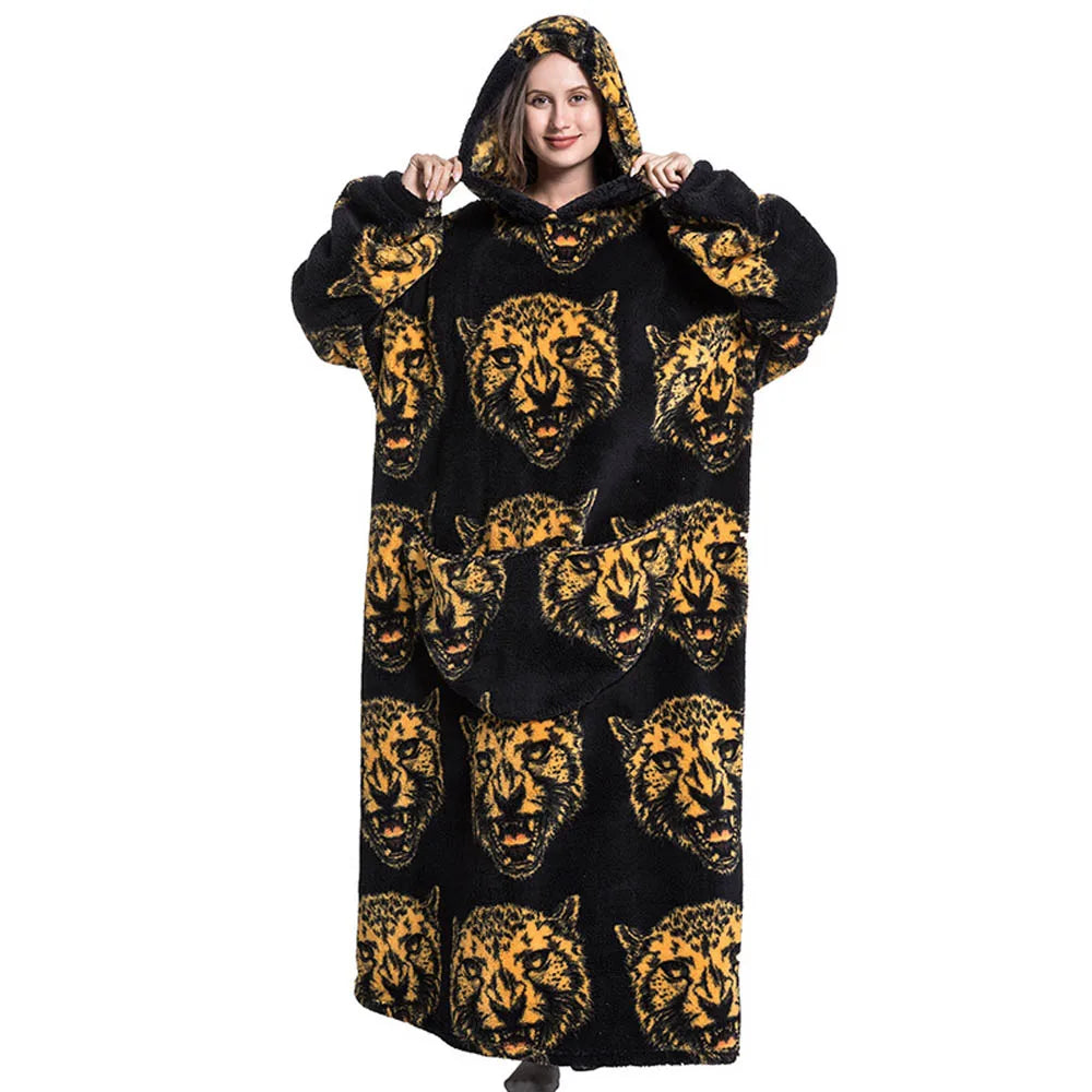 Oversized Wearable Blanket Hoodie – Super Warm Hooded Sweatshirt
