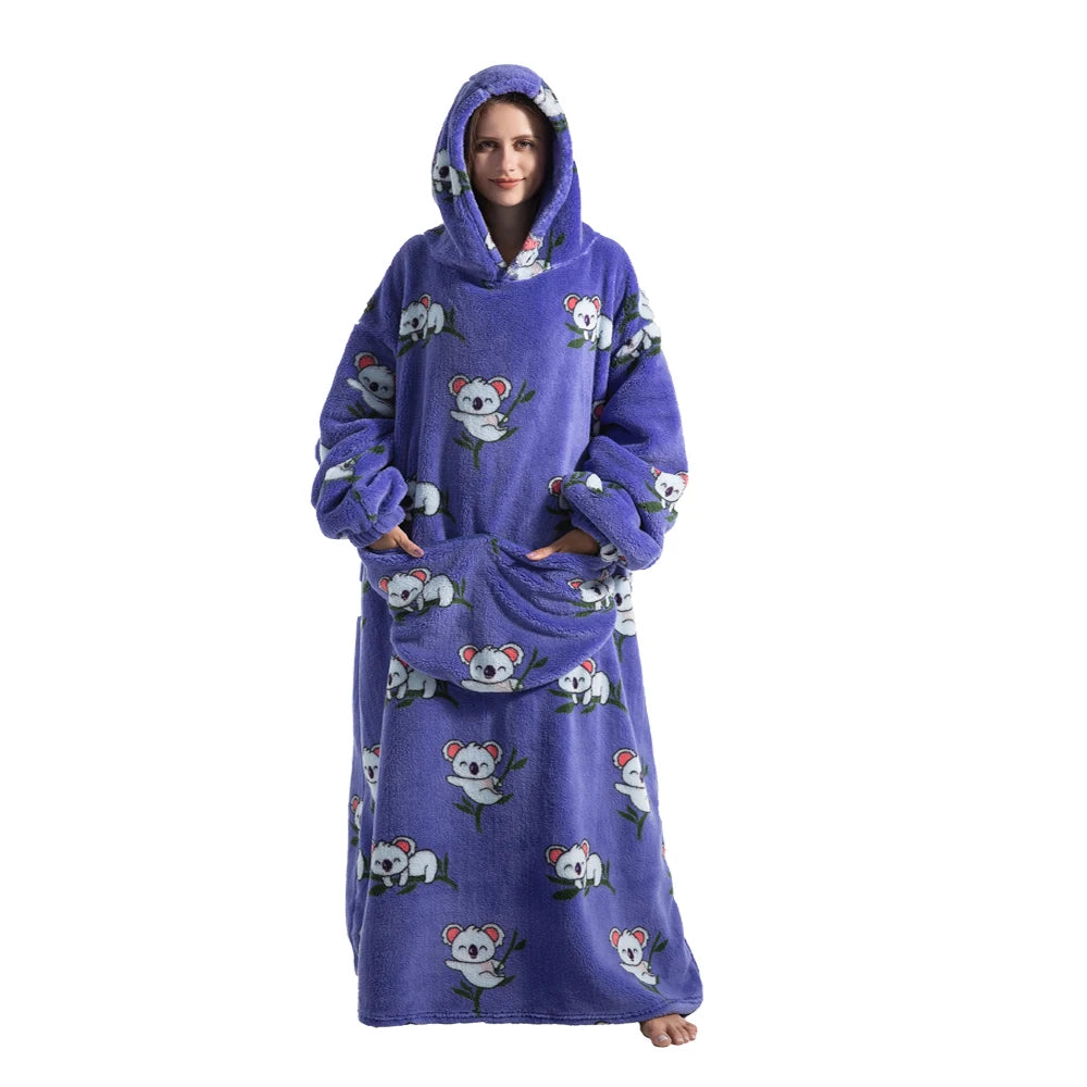 Oversized Wearable Blanket Hoodie – Super Warm Hooded Sweatshirt