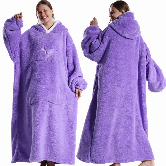 Oversized Hooded Blanket with Sleeves - Extra Long